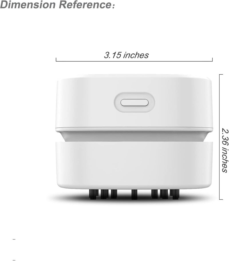 Vishui Upgraded Desk Vacuum Cleaner, Handheld Vacuum Cordless, USB Charging Mini Desk Vacuum, Table Dust Crumb Sweeper for Home, Office, School, Cars etc. - Image 4